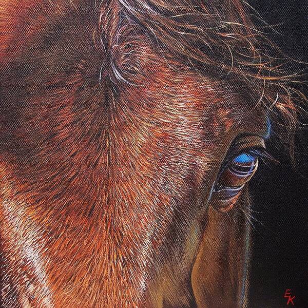 Horse Art Print featuring the painting Equine 2 by Elena Kolotusha