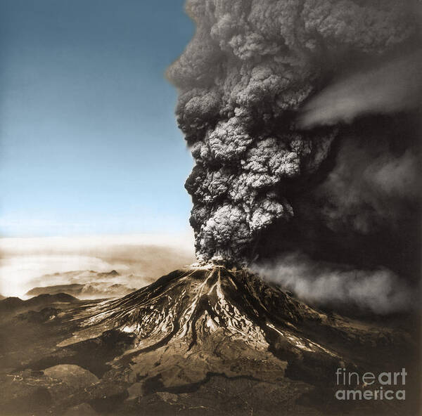 Science Art Print featuring the photograph Eruption Of Mount St. Helens by Science Source