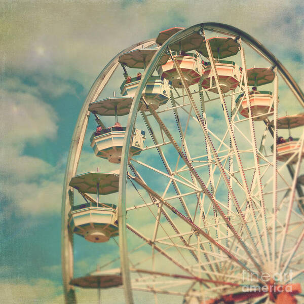 Ferris Wheel Art Print featuring the photograph Ferris wheel 1 by Sylvia Cook