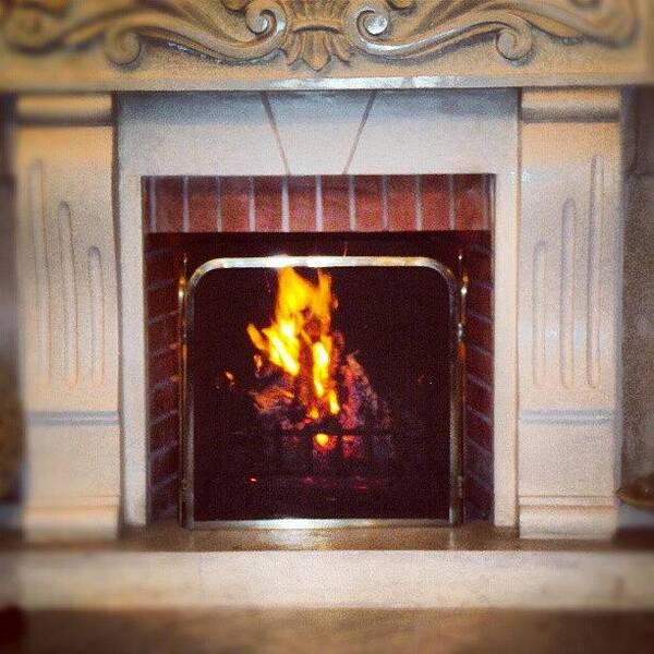 Winter Art Print featuring the photograph #fire #fireplace #classic #igaddict by Abdelrahman Alawwad