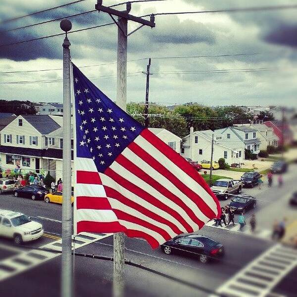 Lbi Art Print featuring the photograph Flag Point Of View. #oldglory #flag by Brian Harris
