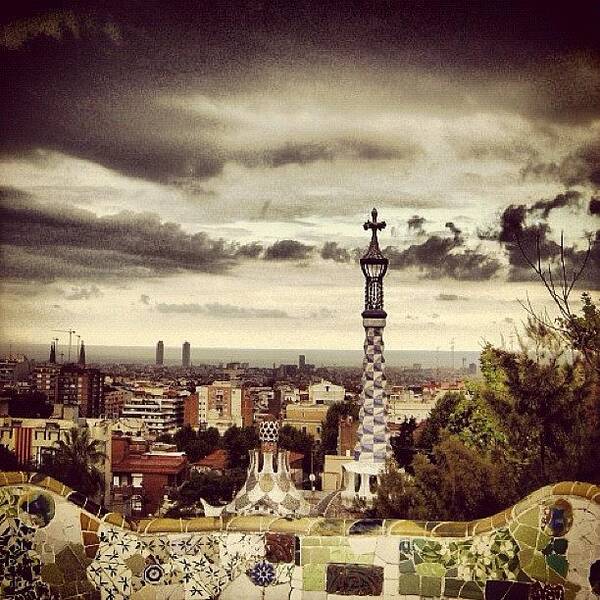 Bcn Art Print featuring the photograph Gaudi's Park Güell - Barcelona by Joel Lopez