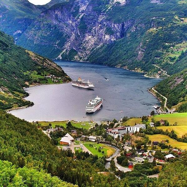 Shotaward Art Print featuring the photograph Geiranger Fjord by Luisa Azzolini