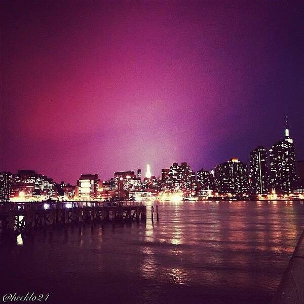 Iphonography Art Print featuring the photograph Gotham #night #livefromny #nyc by Hector Lopez ✨