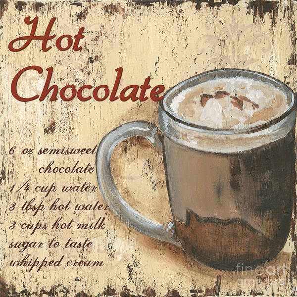 Hot Chocolate Art Print featuring the painting Hot Chocolate by Debbie DeWitt