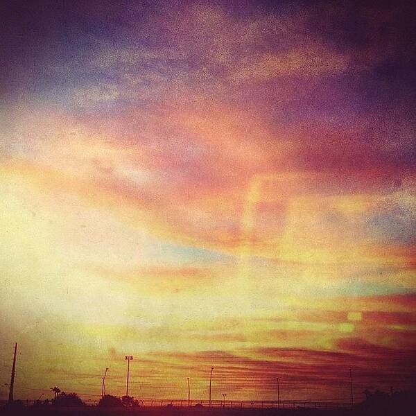 Clouds Art Print featuring the photograph I Love You Arizona. #clouds #landscape by #merek Davis