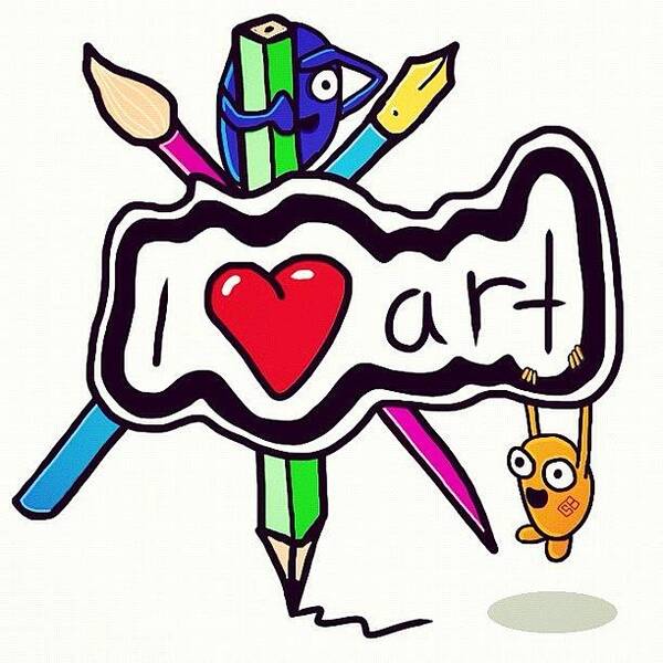 Heart Art Print featuring the photograph #iheartart #sketch #drawing #doodle by Tom Easen