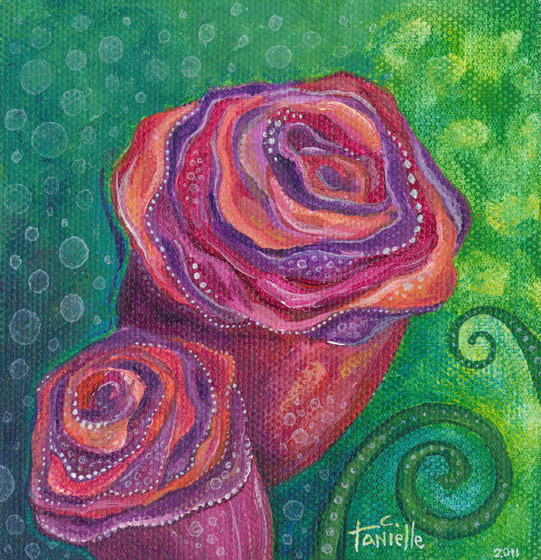 Floral Art Print featuring the painting Love by Tanielle Childers