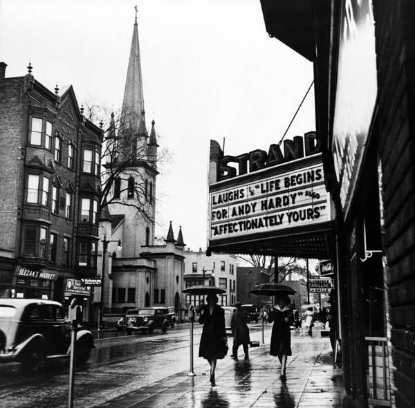 1940s Candid Art Print featuring the photograph Main Street. The Marquee Of The Strand by Everett
