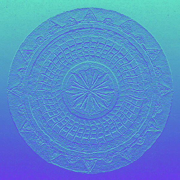 Mandala Art Print featuring the digital art Mandala Meditation 2 V1 by Margaret Denny