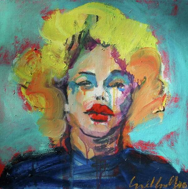 Marilyn Monroe Art Print featuring the painting Marilyn 2010 by Les Leffingwell