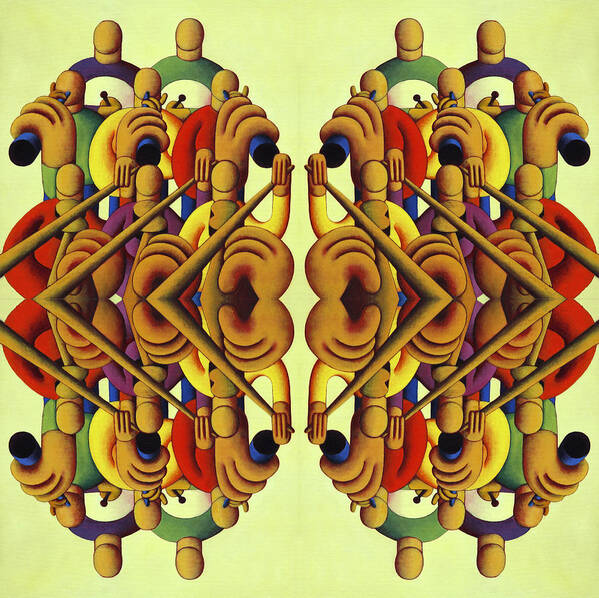 Music Art Print featuring the painting Musical repetition composition 2 by Alan Kenny