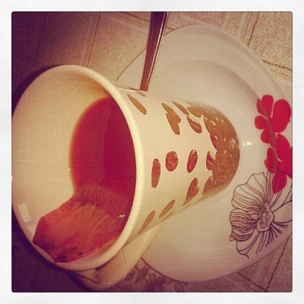 Tea In Coffee Cup :) Art Print featuring the photograph My Tea by Dalibor Danicic