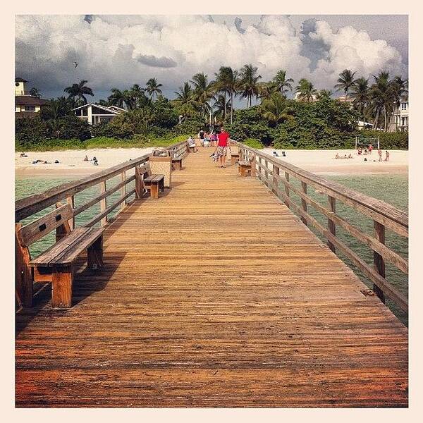 Beautiful Art Print featuring the photograph Naples Pier #beach #beautiful #pier by Sebastiaan Van der Graaf