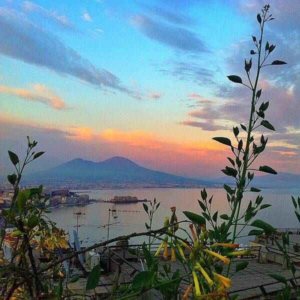 Sunset Art Print featuring the photograph Napoli ....stunning by Gianluca Sommella