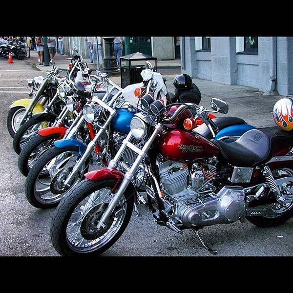 Usa Art Print featuring the photograph New Orleans Harley Group by L. Chris Curry