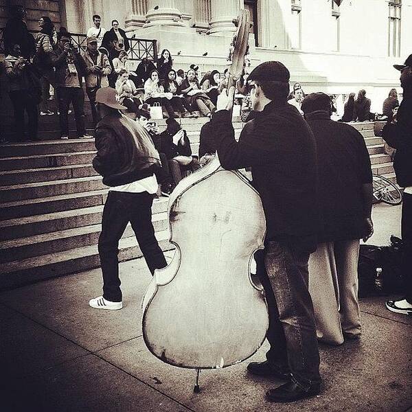 Nyc Art Print featuring the photograph #nyc #ny #manhattan #newyork #cello by Fernando Balino