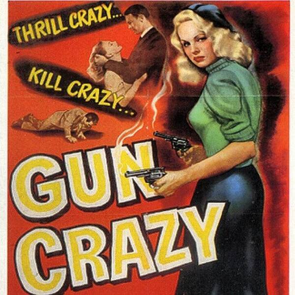 Antique Art Print featuring the photograph Old Movie Posters I Like #guncrazy by Dan Piraino