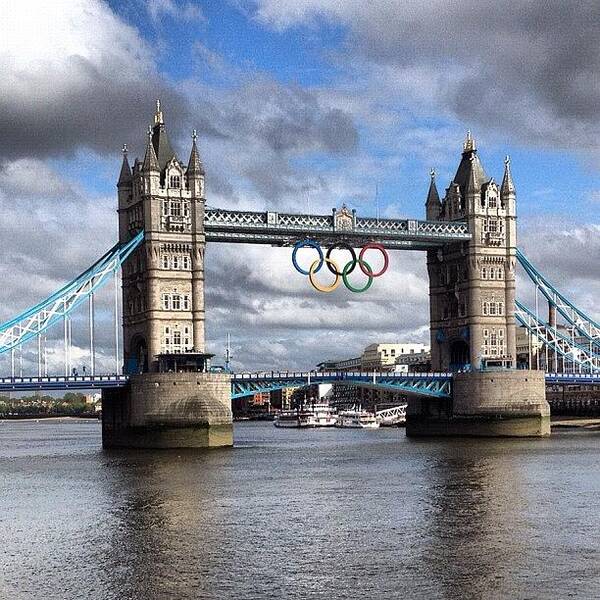 Bridge Art Print featuring the photograph Olympic Rings On Tower Bridge #london by Luke Cameron