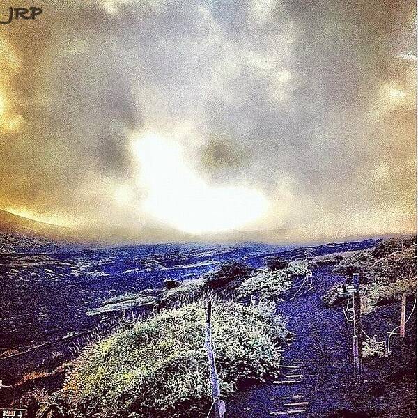 Tagstagram Art Print featuring the photograph On Mt. Fuji... The Clouds Engulfing The by Julianna Rivera-Perruccio