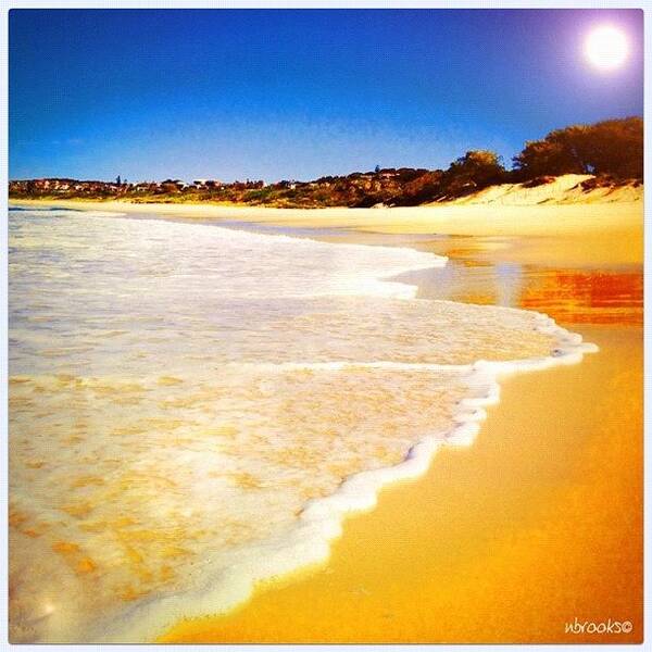 Stickygramsummer Art Print featuring the photograph One Mile #beach #forster #australia by Nicole Brooks