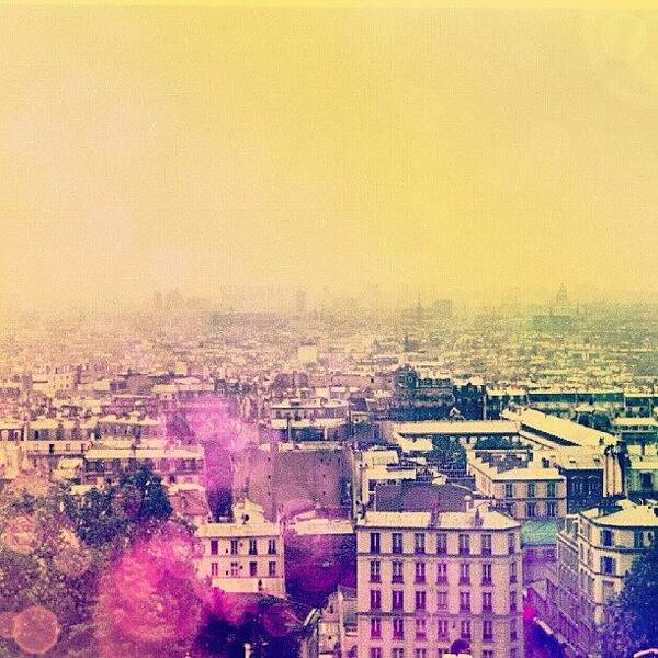 Aerial Art Print featuring the photograph #paris, A #view From #montmartre by Linandara Linandara