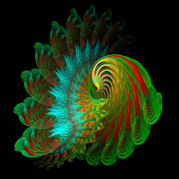 Peacock Art Print featuring the digital art Peacock by Rick Chapman