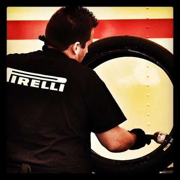 Wheel Art Print featuring the photograph Pirelli Guy! #pirelli #tyre #circle by Robert Campbell