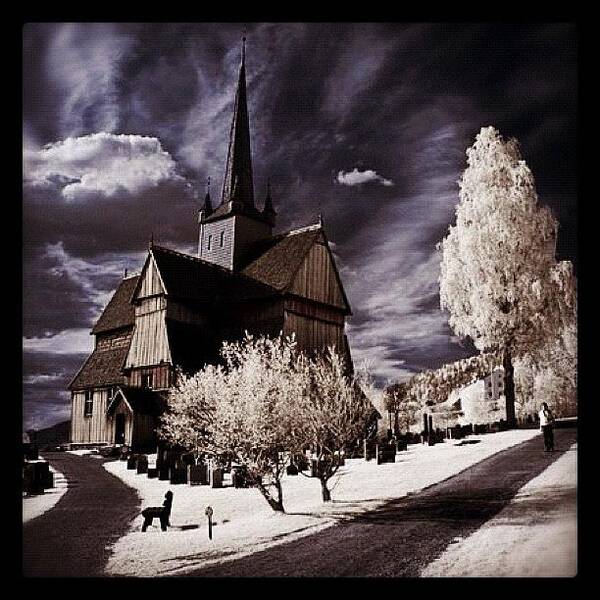 Mountains Art Print featuring the photograph Ringebu, Norway. Stave Church. Taken by Magda Nowacka