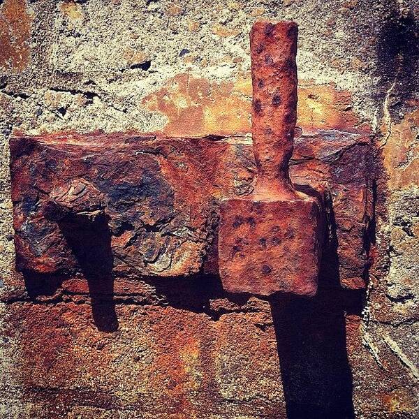 Old Art Print featuring the photograph Rusty Old Hinge by Tim Topping