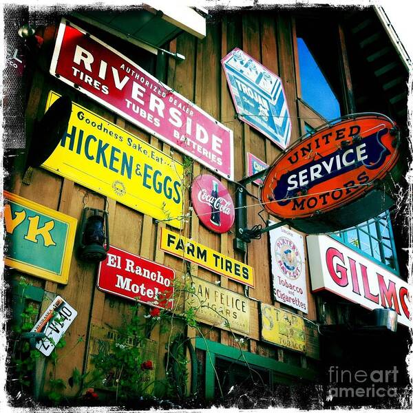 Sign Art Print featuring the photograph Signs of a great place by Nina Prommer