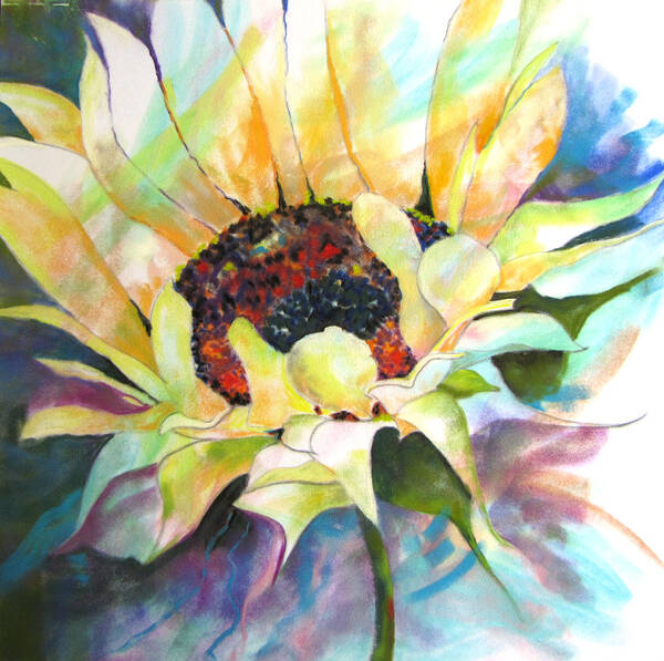 Sunflower Art Print featuring the painting Sunflower III by Vicki Brevell