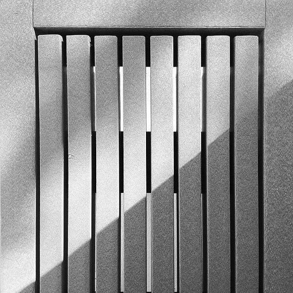 Blackandwhite Art Print featuring the photograph #sunlight #bench #straight #lines by Kevin Mao