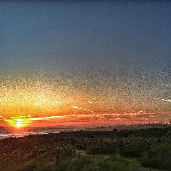 Beautiful Art Print featuring the photograph Sunset. #california #sunset #beach by Loghan Call