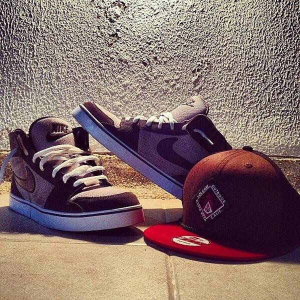 Shoes Art Print featuring the photograph #swag #nike #shoes #volcom #loveit by Alejandro Rebolledo