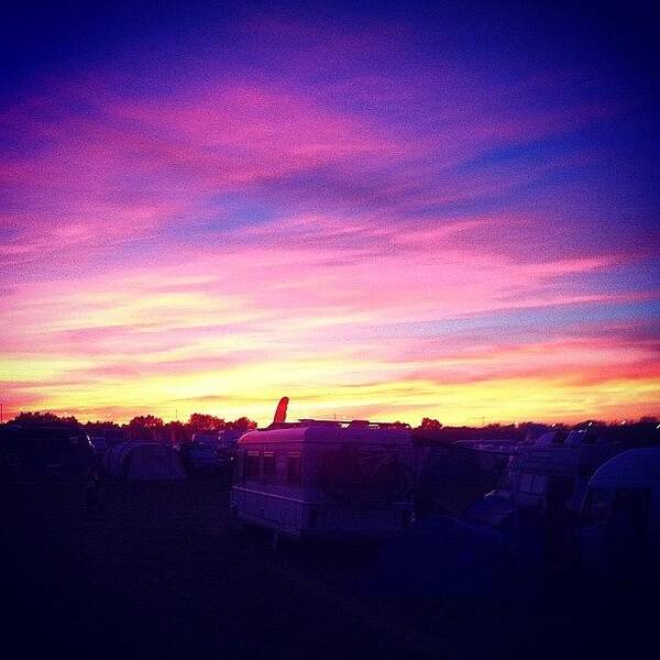 Instagram Art Print featuring the photograph The Sun Setting At #bestival by Jimmy Lindsay