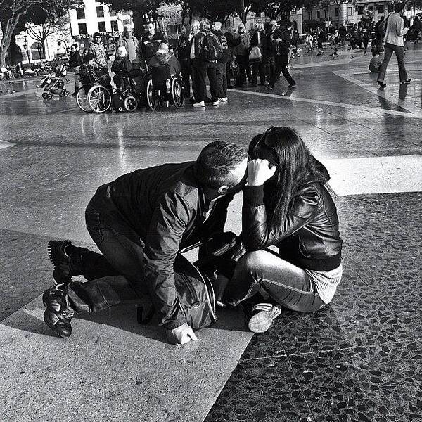 Aenede_bwstreet Art Print featuring the photograph There Is Love Everywhere by Andres De Leon