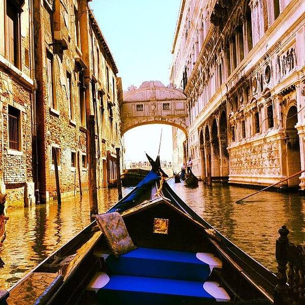 Venice Art Print featuring the photograph Venetian Gondola by Jaimini Chohan