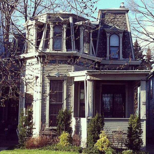 Porch Art Print featuring the photograph #vintage #house #porch #buffalo by Jenna Luehrsen