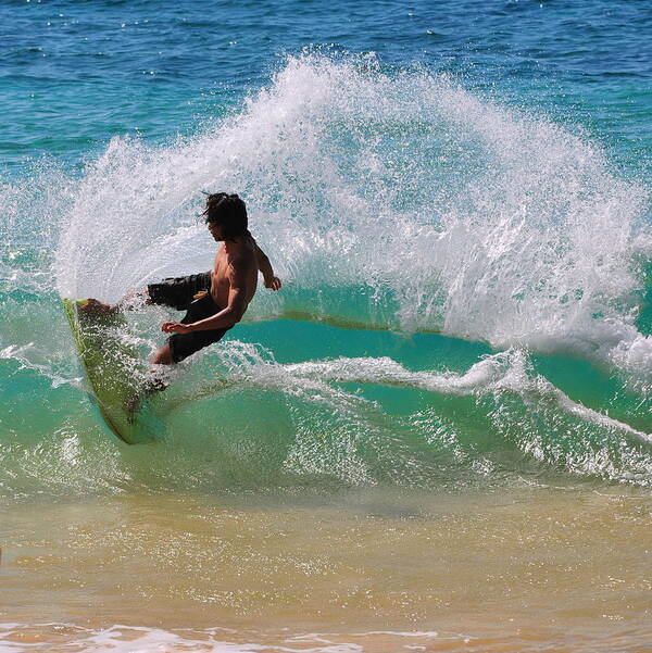 Wake Art Print featuring the photograph Wakeboarder by Sandra Sigfusson