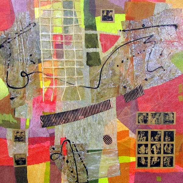 Mixed Media Art Print featuring the painting Windows of Opportunity by Heather Assaf