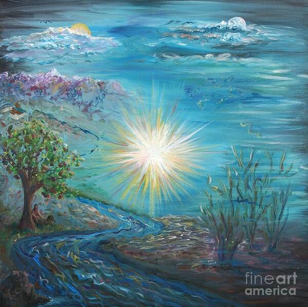 Creation Art Print featuring the painting Creation by Nadine Rippelmeyer