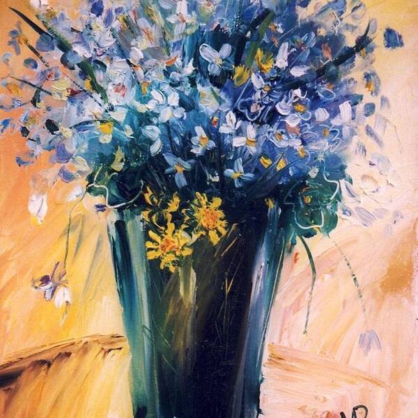  Art Print featuring the painting Flowers #2 by Mikhail Zarovny