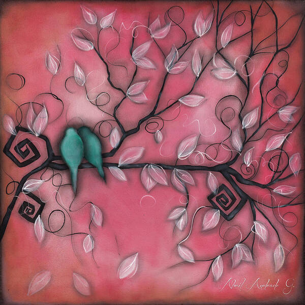Whimsical Tree Art Print featuring the painting Forever by Abril Andrade