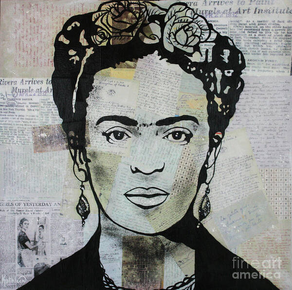 Frida Kahlo Art Print featuring the painting FRIDA KAHLO Press #1 by Kathleen Artist PRO