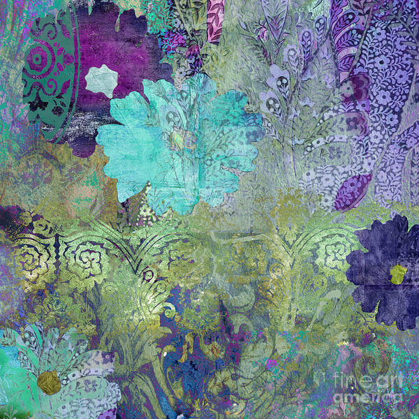 Abstract Art Print featuring the painting Kismet #1 by Mindy Sommers