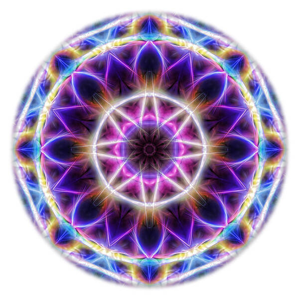 Mandala Art Print featuring the digital art Spring Energy Mandala 2 by Beth Venner