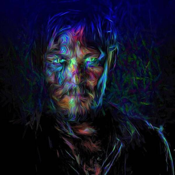 Daryldixon Art Print featuring the photograph #walkingdead #talkingdead #1 by David Haskett II