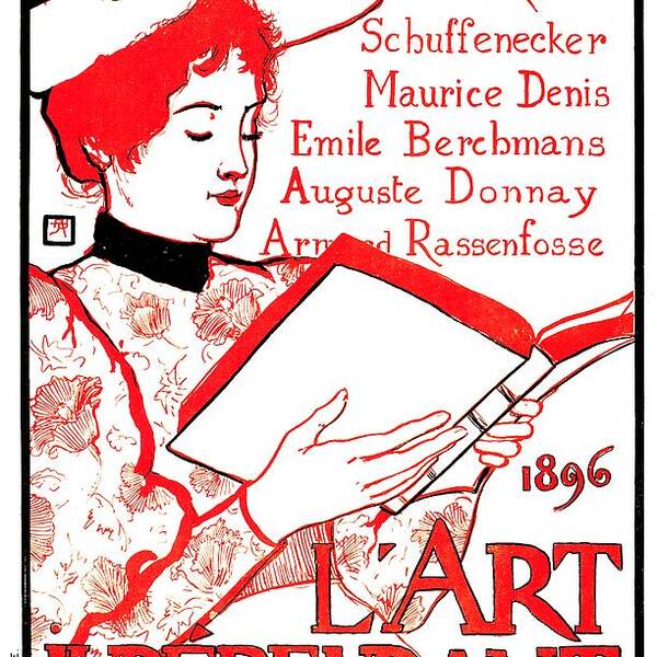 Literary Art Print featuring the photograph 1896 Art Independant literary cover by Heidi De Leeuw