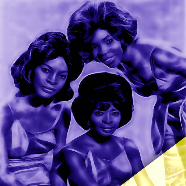 Martha And The Vandellas Art Print featuring the mixed media Martha And The Vandellas Collection #2 by Marvin Blaine